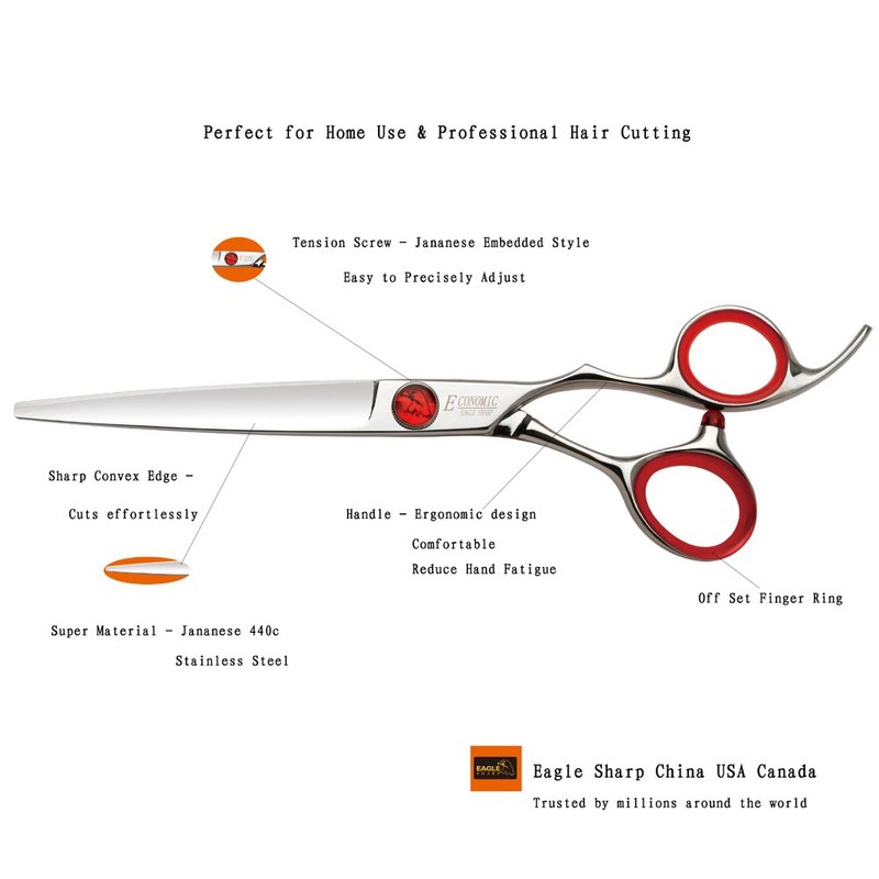 Professional Hair Scissors/Shears 5.5" For Hair Cutting Convex Edge Blade