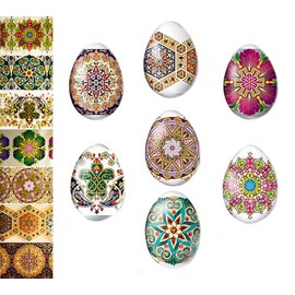 Diximus - Funda termoencogible para decoración de huevos de Pascua, diseño de Pysanka