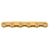KMC Bicycle Chain, Flat Top, TiN Gold, 126 Links, Waxed,