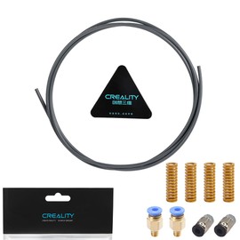 Creality Ultra-Smooth PTFE Bowden Tube 1 Meter for 1.75mm Filament with Die Spring, PC4-M6 Fittings and PC4-M10 Fittings for All FDM 3D Printer Such as Ender 3/3 V2/3 V3 SE/5/5 Pro/5 Plus/CR-10 Series