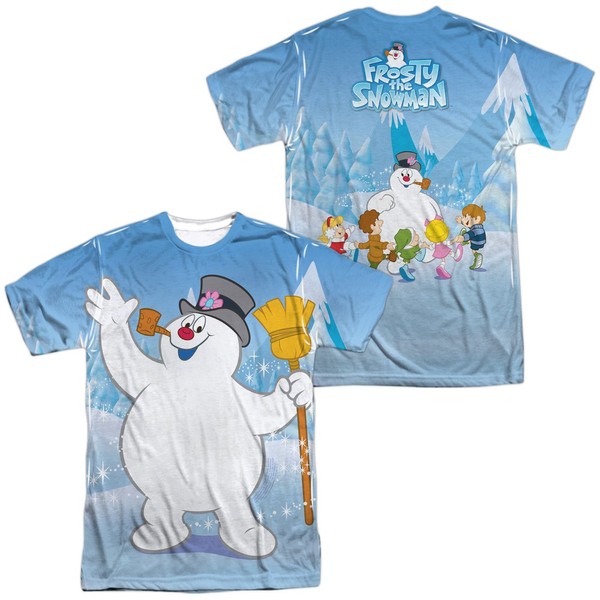 Frosty The Snowman Frosty Wave Front Back Print 100% Polyester,