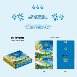 SEVENTEEN - 11th Mini Album [SEVENTEENTH HEAVEN] (CARAT Ver.) Out Box + Hardcover Binder + Booklet + Lyric Book + CD-R + Photocard + 2 Badges + 4 Extra Photocards