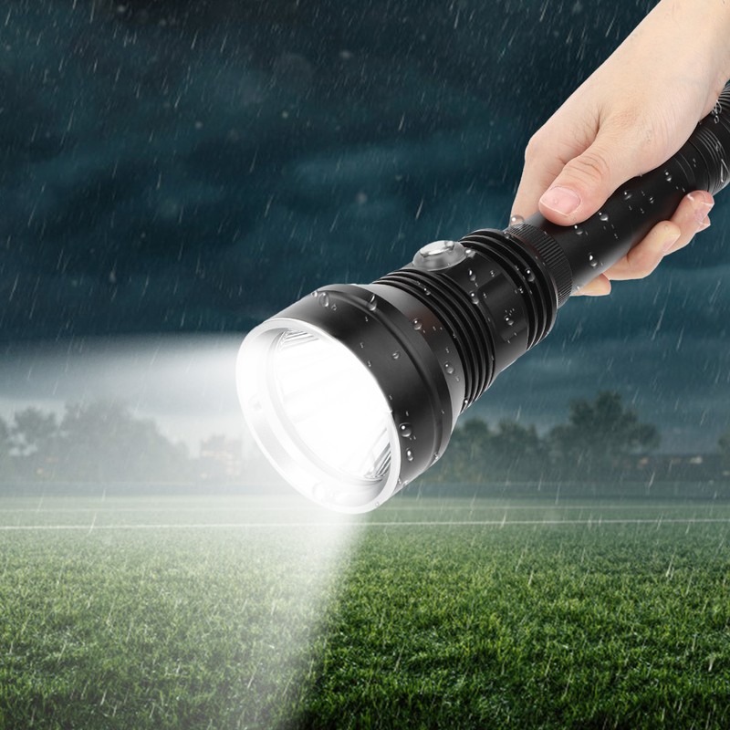 XHP70 6800LM Super Bright LED Flashlight IPX8 Underwater 80M Waterproof