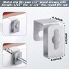 Hicarer 8 Pcs Metal Hanging File Bracket Clips Storage Hanging