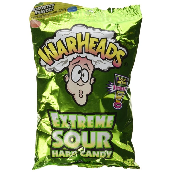 WarHeads Extreme Sour Hard Candy - Assorted Flavors (Pack of 3) 3.25 oz Bags