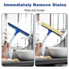 Professional Window Squeegee,2 in 1 Squeegee Window Cleaner with Long