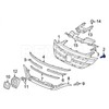 Rexka 20pcs Bumper Moulding Clip for Honda 91578-T0A-003 CR-V 2012-