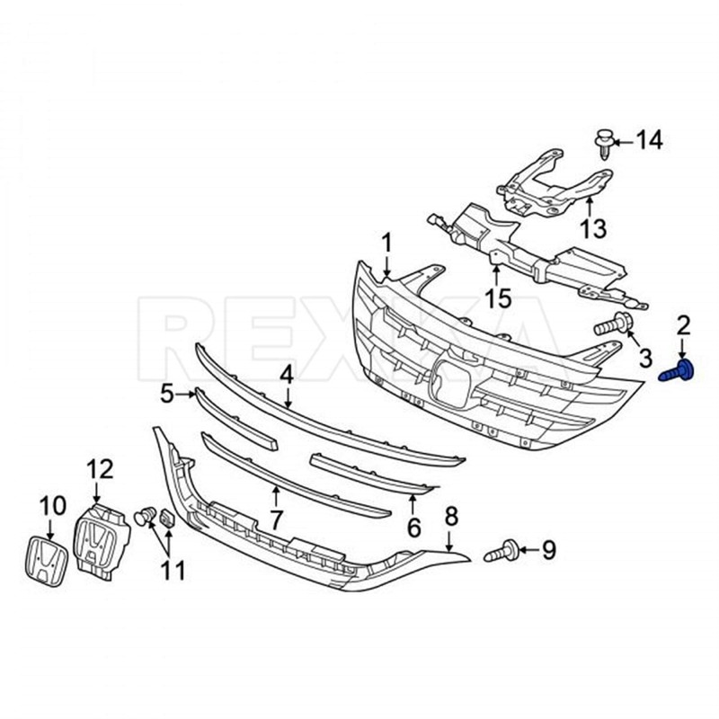 Rexka 20pcs Bumper Moulding Clip for Honda 91578-T0A-003 CR-V 2012-