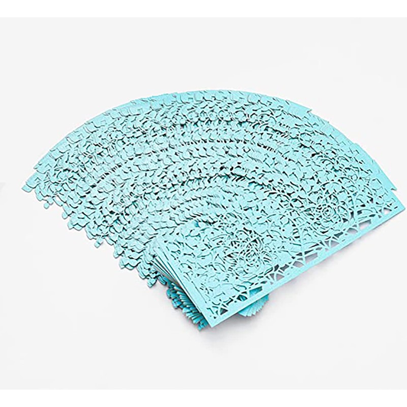 Paper Napkin Rings Rose Leaf,50 Pieces 3D Laser Cut Disposable
