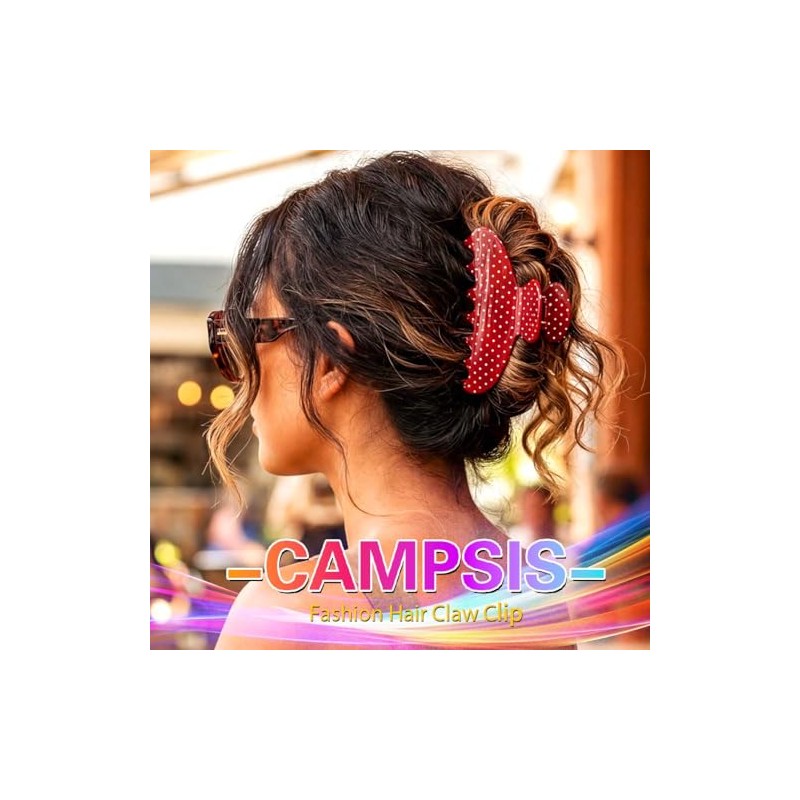 Campsis Pinzas acrílicas para el cabello con forma de garra,