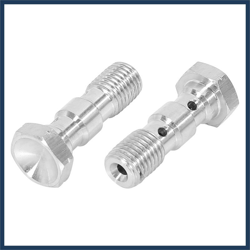 INFINAUTO 2 Set M10x1.25 Metric Thread Double Banjo Bolt Brake