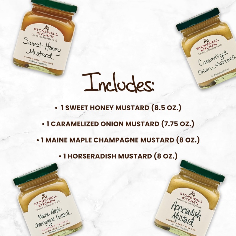 Stonewall Kitchen, Mustard Collection, 4-Piece Gift Set