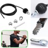 Fitness Pulley Cable 4 Meter, Adjustable Home Gym Pulley System,