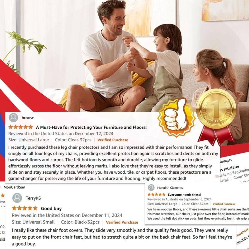 Chair rubber Universal Leg Protectors for Hardwood Floor Fits All