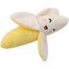 Cldaisy 3Pcs Yellow Banana Plush Squeeze Squeaker Puppy Dog Toys