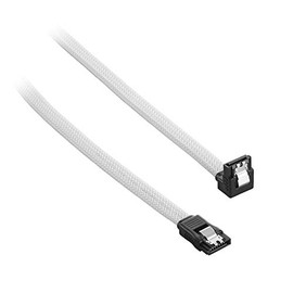 CableMod ModMesh Sleeved Right Angle SATA 3 Cable (White, 30cm)