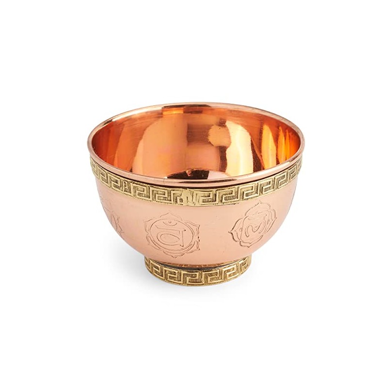 NKlaus Chakra Incense Bowl Diameter 8 cm Solid Copper Incense