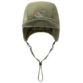 Gvatasz Winter Baseball Earflap Cap with Detachable Windproof Strap Trapper Cap Short Brim Trooper Hat Eskimo Ski Cap,Green