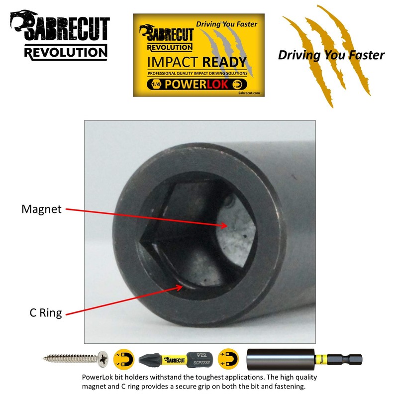 31 x SabreCut SCRPH23231B 32mm PH2 and 60mm Impact Bit