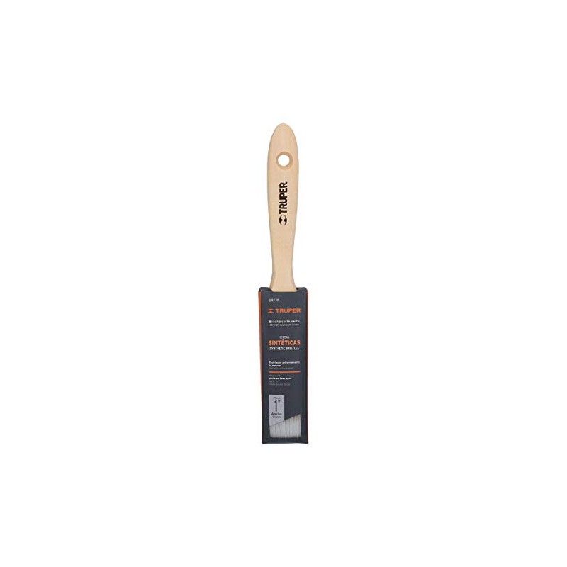 Brocha 1'mango De Madera Corte Recto Cerdas S Truper 13342