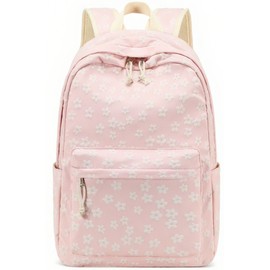 School Backpack Teen Girls Lightweight Bookbags Elementary Middle School College Back Pack Women Laptop Casual Daypacks (Little flower pink)