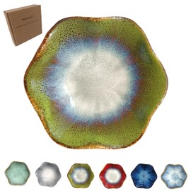 Coffee Spoon Rest for Coffee Bar Accessories, Small Spoon Rest for Coffee Station, Flower Ceramic Tea Spoon Rest Tea Spoon Holder Teaspoon Rest, 1 PC (Retro, Grass Green)