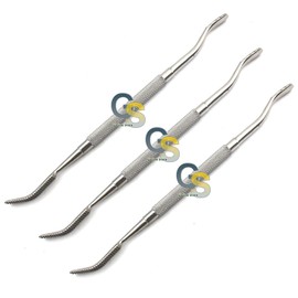 G.S 3 PCS Dental Bone Files #45 Double Ended Stainless Steel Instruments Best Quality