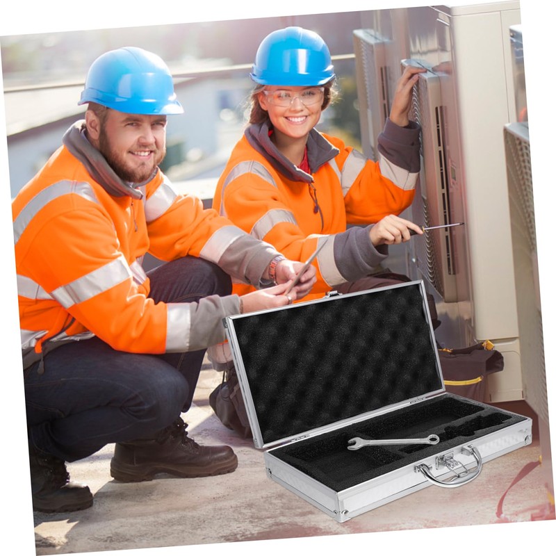 WHAMVOX Aluminum Tool Box Portable Hard Shell Carrying Case with