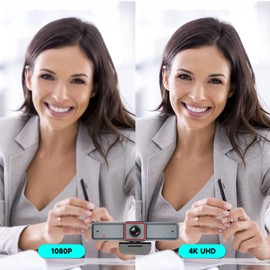 Spedal 4K Webcam AI Tracking Conference Camera Fast Autoframing AI Tracking 10X Zoom 30° to 100° Viewing Angle Support 1080P/60fps Noise Reduction Microphone Remote Control USB-C Plug & Play Streaming Video Conference Online Class Support Windows macOS