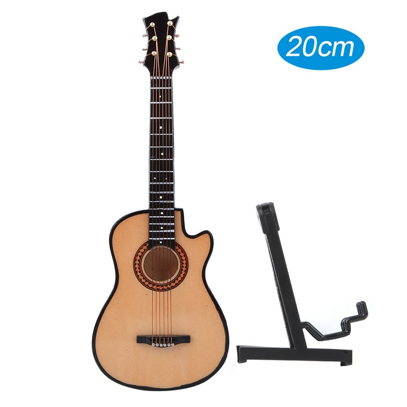 Miniature Acoustic Classical Guitar Model Mini Wooden Guitar Desktop Decoration