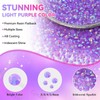 Light Purple AB Rhinestones Kit, Flatback Resin Gems for Bedazzling