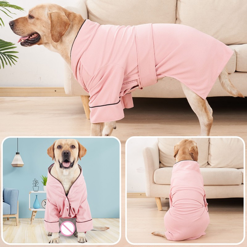 Dog Bath Robe Pajamas Pet Spa Drying Robes Sleepwear for