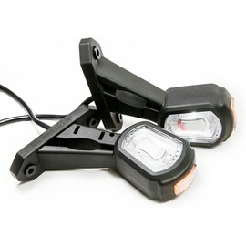 2 x LED Rubber Side Light 12 V 24 V with E-mark Position Light Car Truck Car Caravan Car Lamp Light White Red Orange