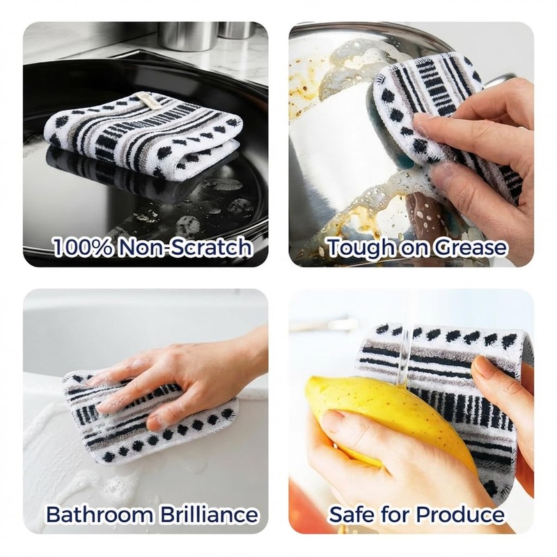 GEN II Dish Washing Scrubbers (5-Pack), Made in Green Kitchen