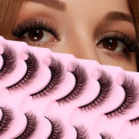 Volume DIY Strip Lash Multipack Cat Eye Individual Cluster Lashes Wispy Natural Eyelashes Clusters (10 Pairs-XH03)