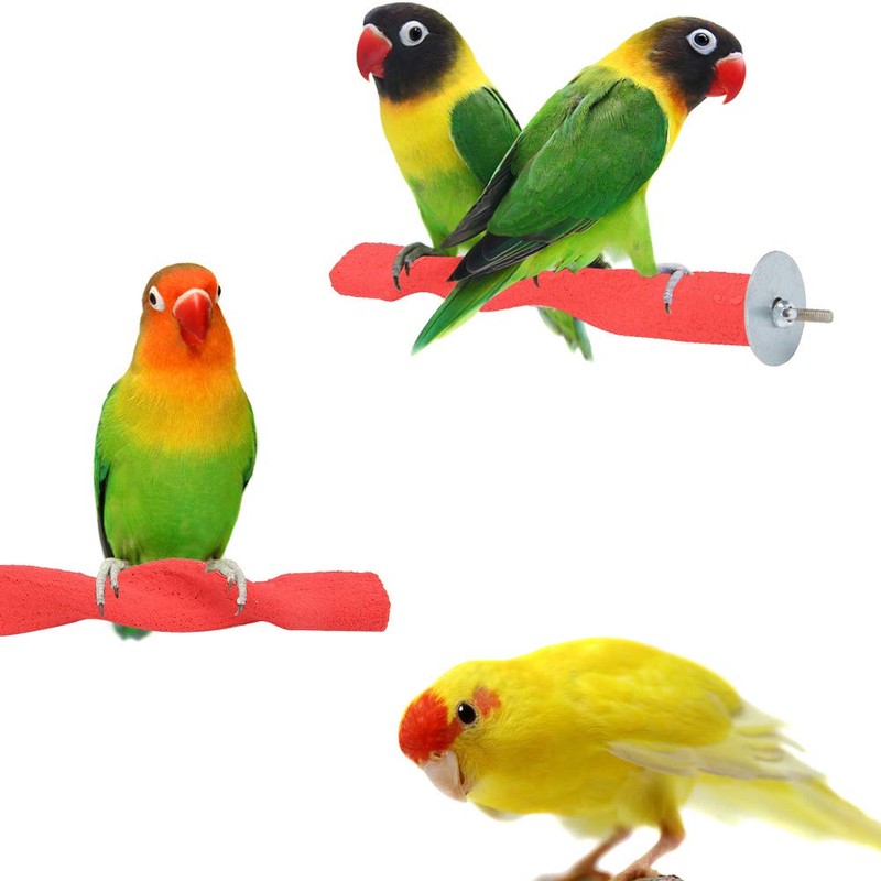 Wooden Bird Perch Rod Frosted Rod Standing Frame Stand Pole