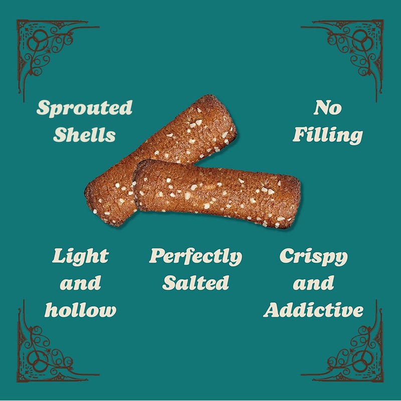 Unique Snacks Sprouted Pretzel Shells, Delicious Homestyle-Baked Snack Bag, Vegan,