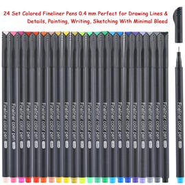 RIANCY RIANCY Colored Sipa Pens for Journaling Note Taking, 24 Pack Fineliner Pens for Office School Teacher Student Classroom Supplies, Journal Planner Writing Back to School Supplies, Fine Tip Markers