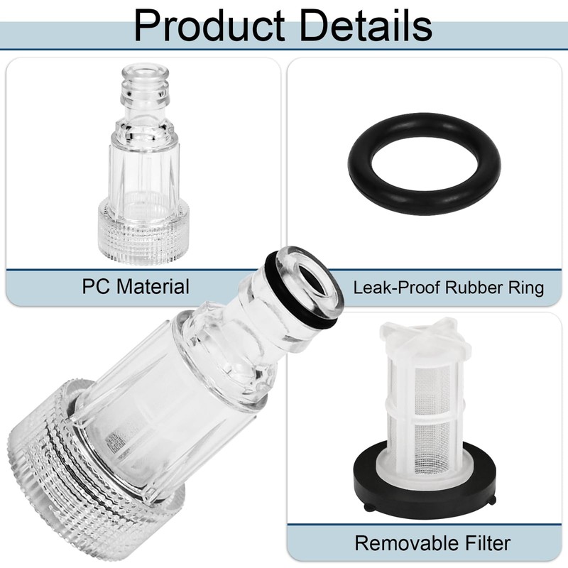 Obida Pressure Washer Transparent Plastic Water Inlet Filter Power Washer