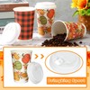 Fulmoon 60 Pack Thanksgiving 16 oz Disposable Coffee Cups Set