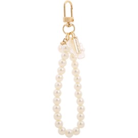 Enyolidimk 1Pc White Women's Imitation Pearl Chain Key Chain Backpack Key Pendant Accessories Key Ring Charm Gifts,Shell,Car Keychains Car Accessories