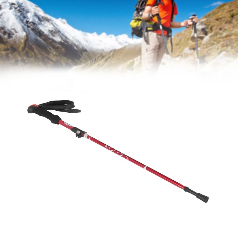 Aluminium Alloy Trekking Poles 5 Sections Collapsible Hiking Walking Climbing