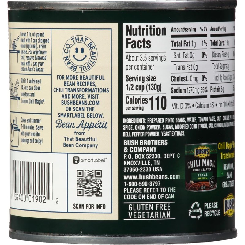 Bush's Campfire Style Chili Magic Chili Starter, 15.5 Oz (Pack