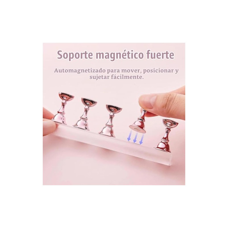 Soporte de Práctica de Uñas Magnético 2 Sets, Expositor de