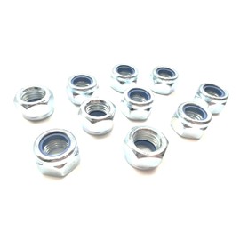 Jones DIY 10 Pack of M16 Nyloc Nuts - Self locking with nylon inserts (Nylon Nuts)