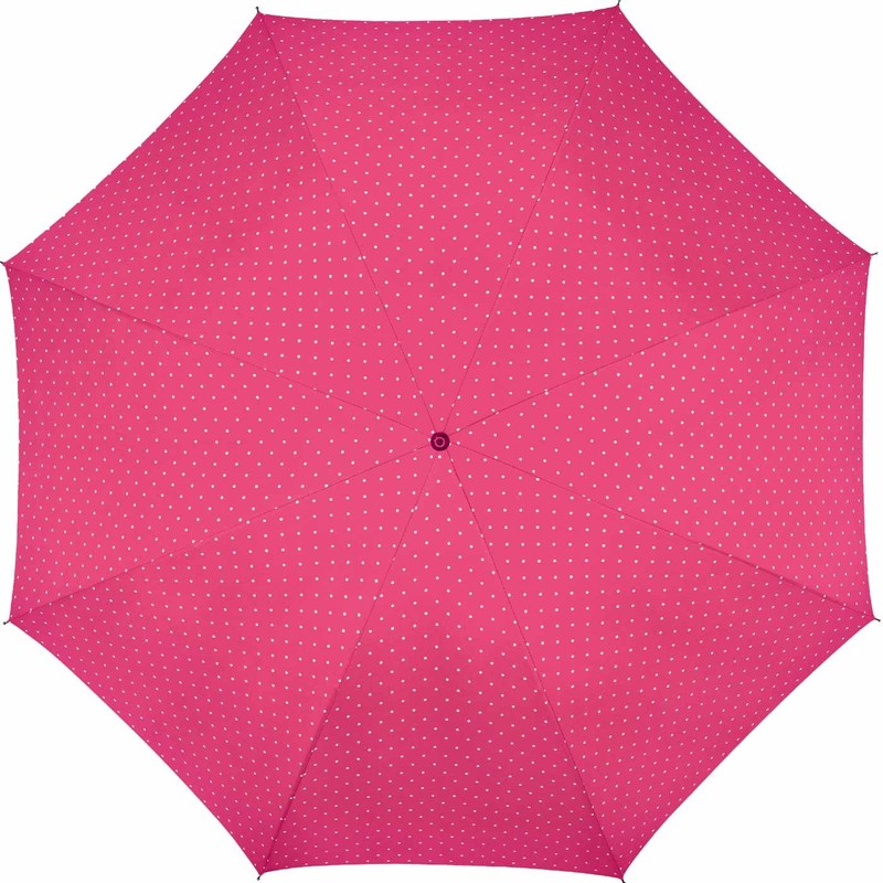 Mini Pocket Umbrella Women's Flash Automatic Dots, Pink, Pocket umbrella