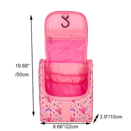 Remobia Hicol Bonita bolsa de aseo colgante para niños, organizador de maquillaje, bolsa de ducha, bolsa de noche, bolsa de afeitado para niños y niñas, Azul, Hada