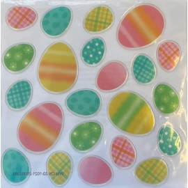 Way to Celebrate Patterned Easter Eggs Plastic Stickers Planner Teacher Supply Crafts