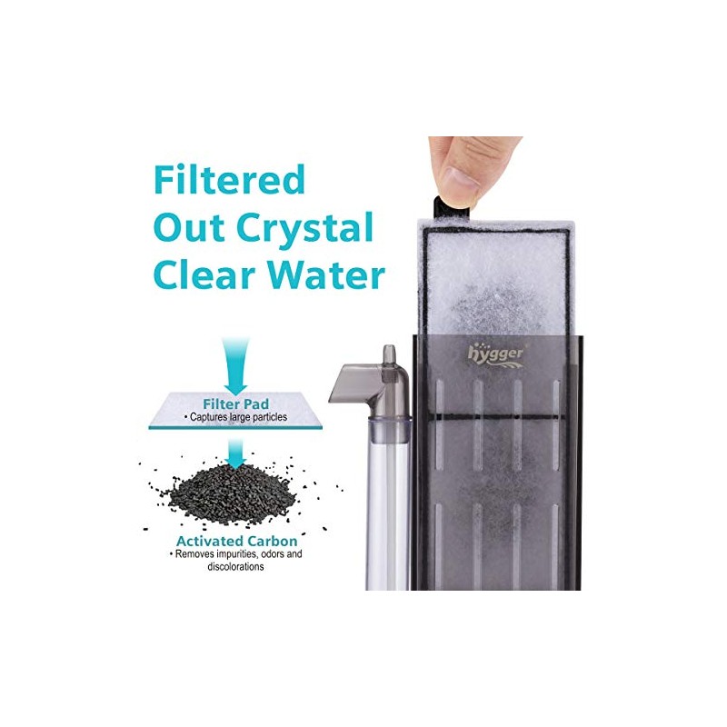 hygger 10-Pack Replacement Aquarium Carbon Filter Cartridges for HG-959 Filter