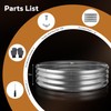 Raynesys 60 Inch Round Galvanized Fire Pit Ring, Silver Round
